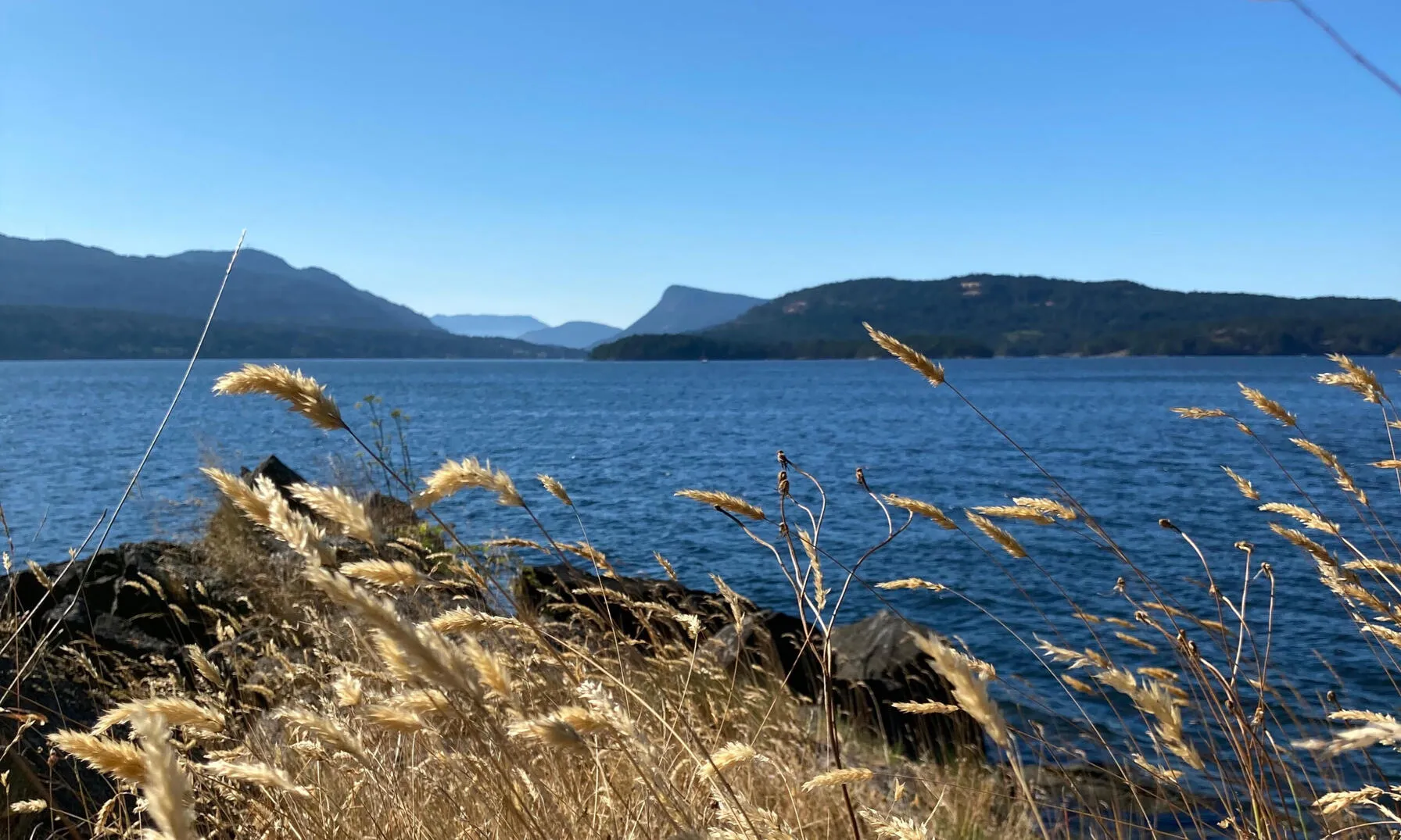Looking toward Salt Spring from Portland Island, BC.