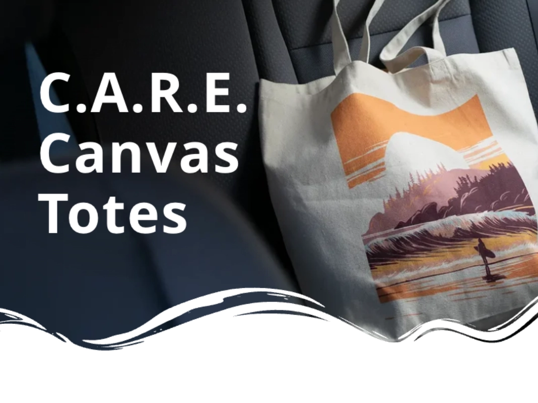 Canvas tote bags from the Island Health online store
