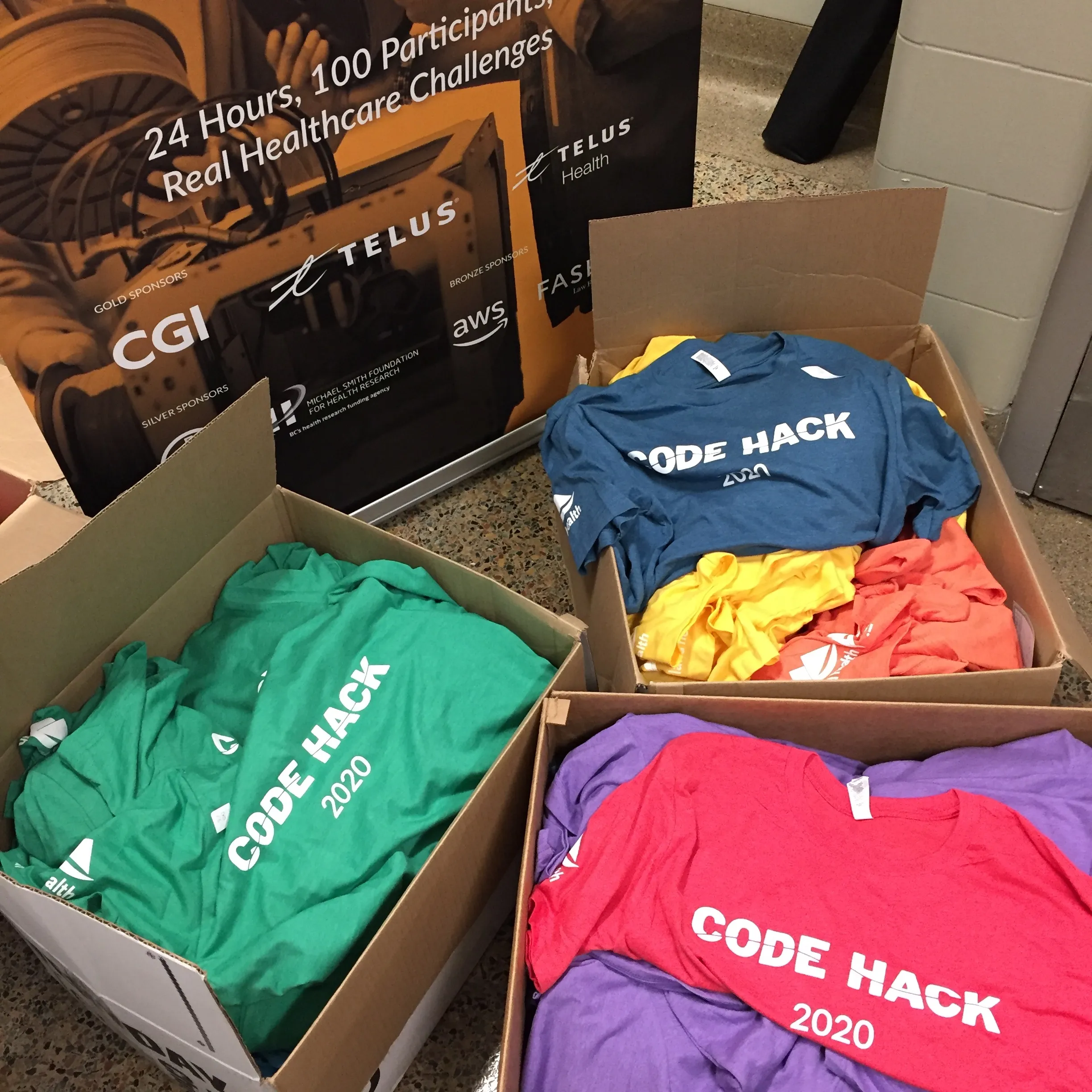 TELUS Health and AWS as sponsors at Code Hack 2020